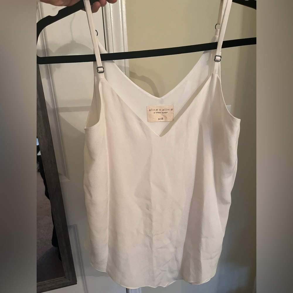 Alice + Olivia White Flowy Tank